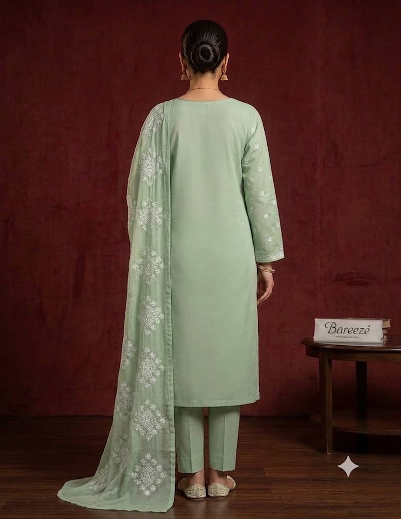 3 Piece Unstitched Embroidered Suit