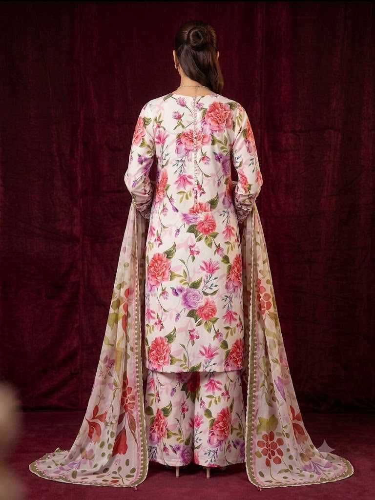 3 Piece Unstitched Printed Lawn Suit