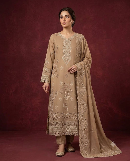 3 Piece Unstitched Dobbi Lawn Suit