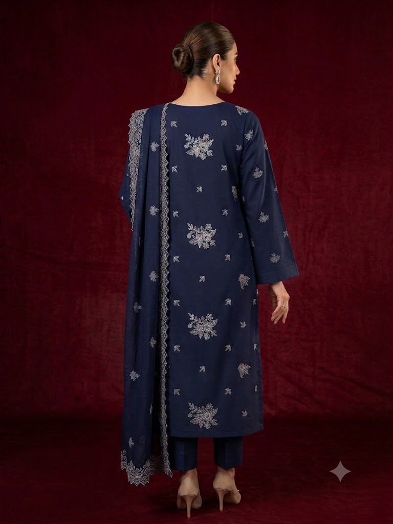 3 Piece Unstitched Dobbi Lawn Suit