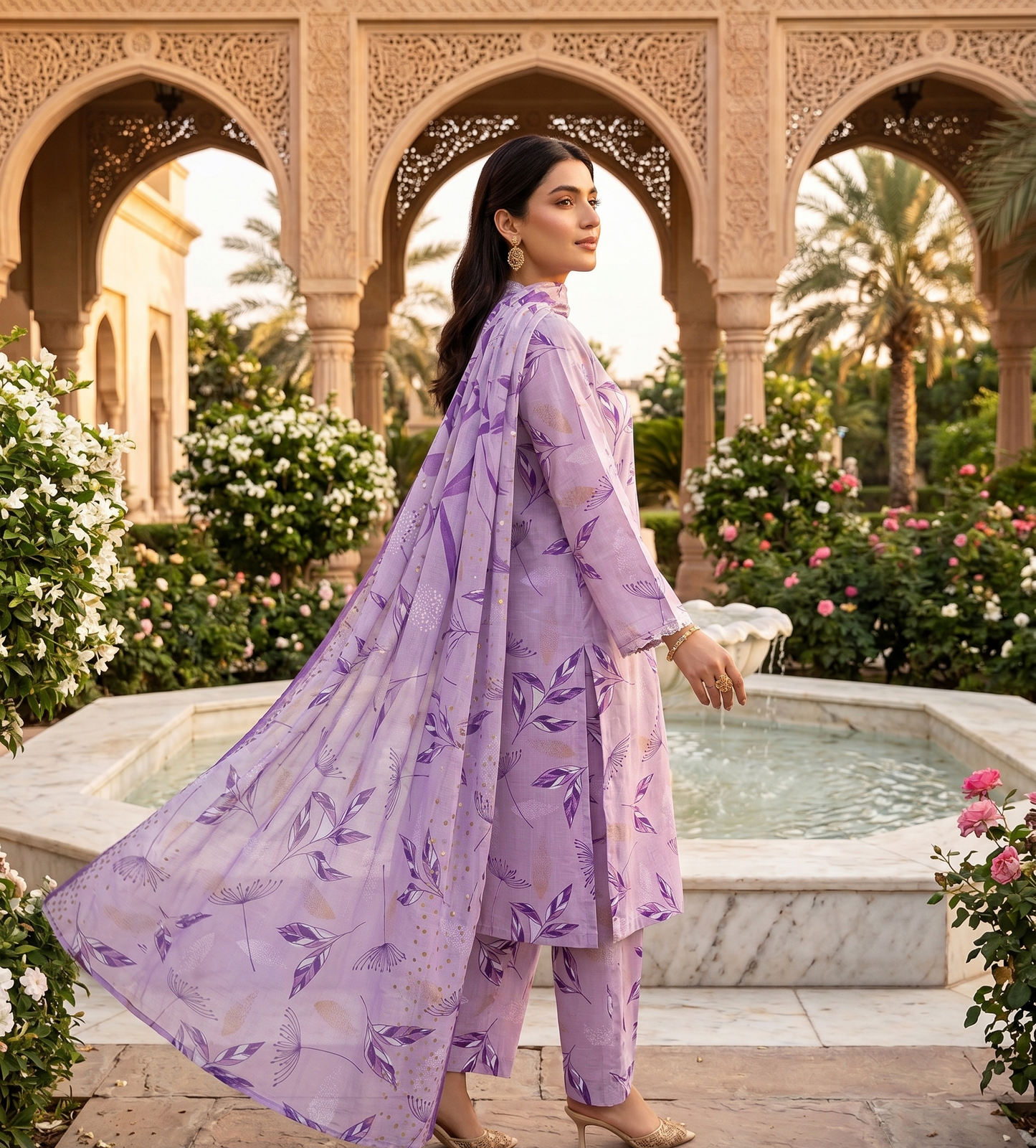 3 Piece Unstitched Printed Lawn Suit