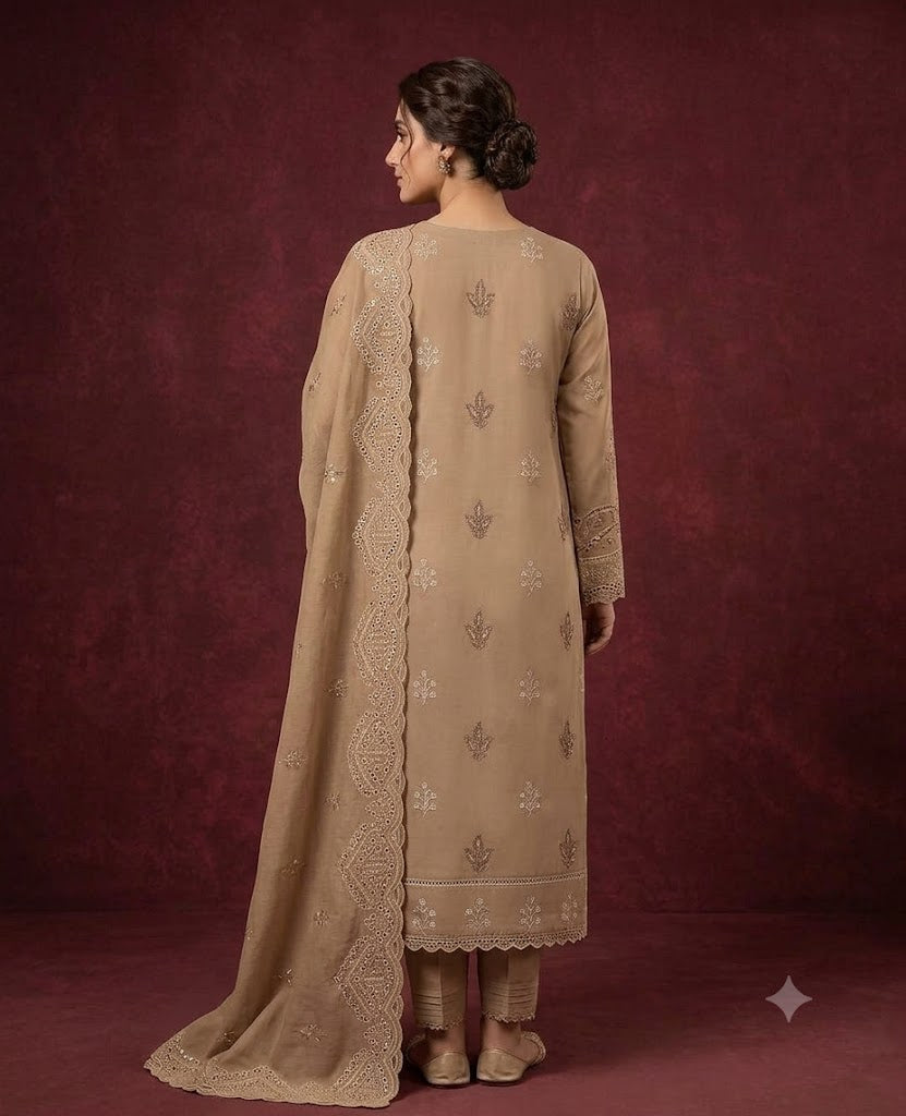 3 Piece Unstitched Dobbi Lawn Suit