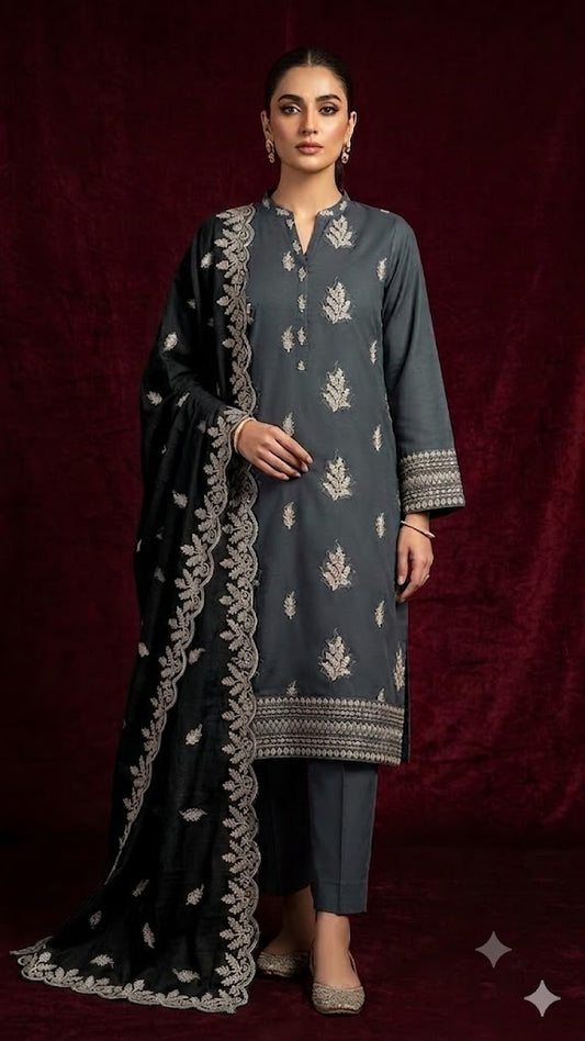 3PC Lawn Dobby Suit